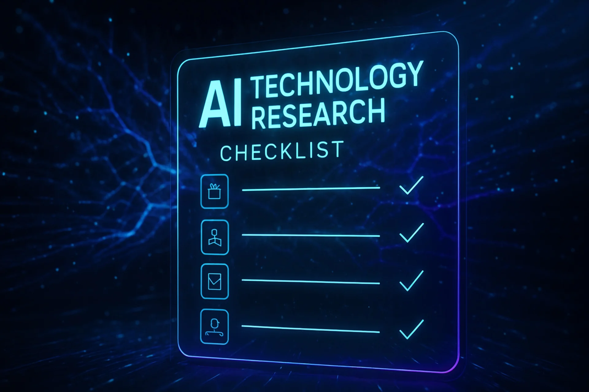 AI Technology Research Checklist interface