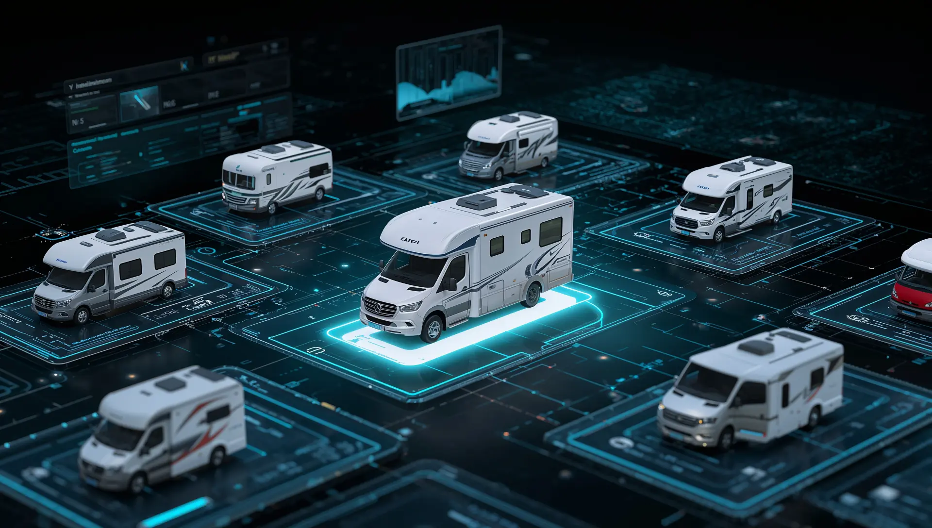 Intelligent RV Finder - Multiple RVs on digital interface platform