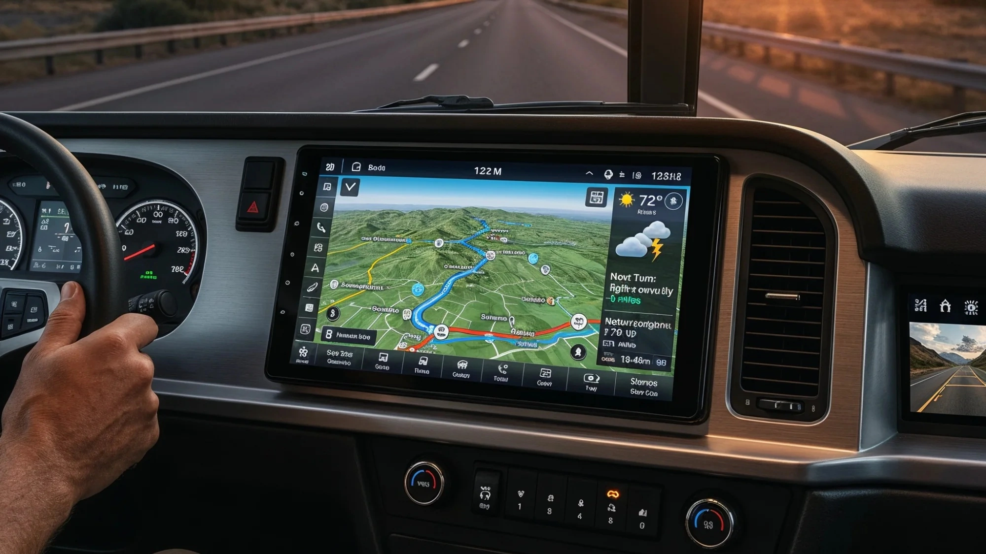 RV Navigation System Dashboard Interface